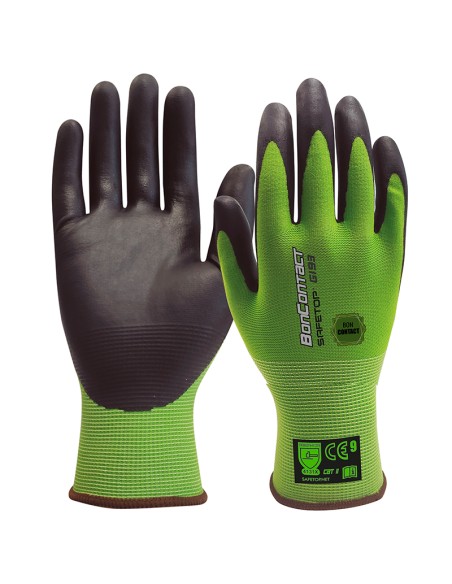 BONCONTACT, guantes nitrilo poroso sobre Nylon elástico (pack de 12 prs)