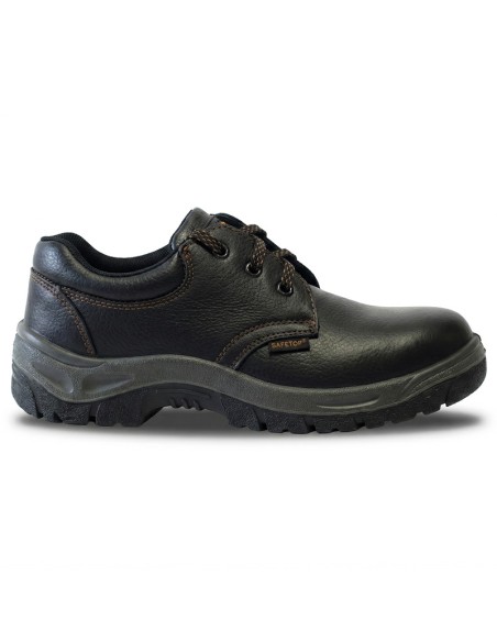 DUMIO, zapato S1P de cuero vacuno negro y cordones