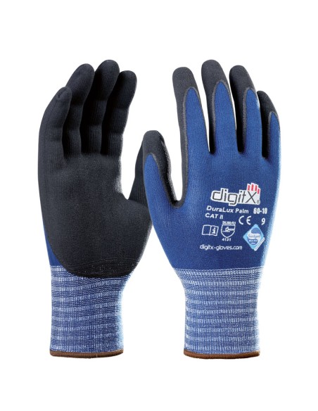 DURALUX Palm, Guante de lycra y nitrilo satinizado (pack de 12 prs)