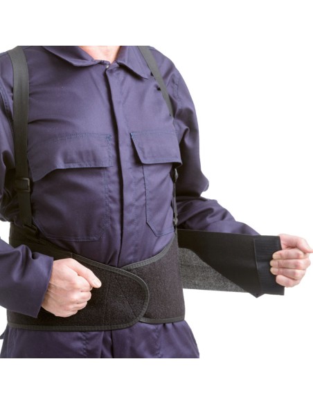 FAJA LUMBAR elástica con velcro y tirantes (en blíster) (pack de 20 unidades)