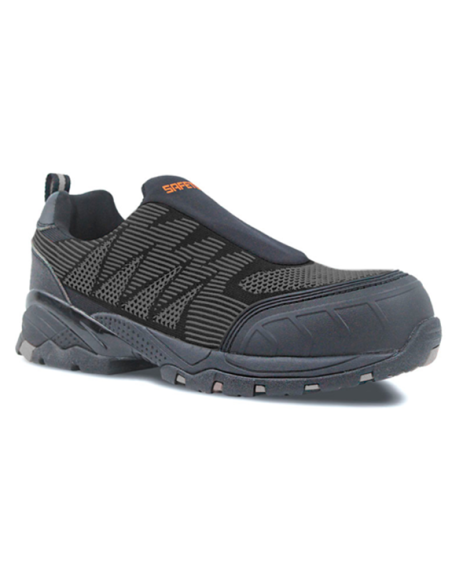 FANGIO, Zapato S1 PL SR sin cordones, negro, Flexible, Tejido Transpirable