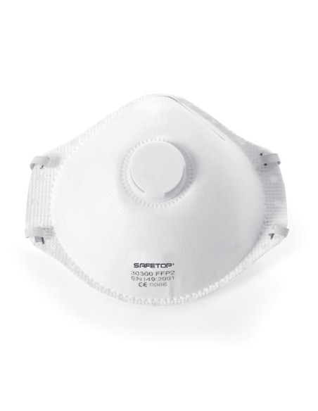 FFP2 NR D, mascarilla preformada con válvula (pack de 144 unidades)