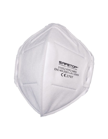 FFP2 NRD, mascarilla plegable vertical sin válvula (pack de 72 unidades)