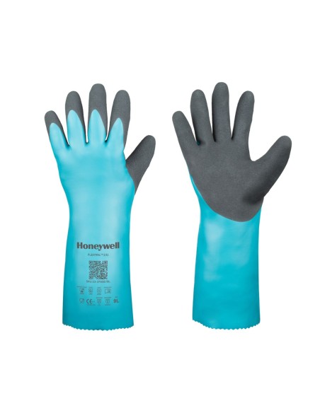 FLEXTRIL, guante nitrilo alimentario+quimico+100º recubriert (pack de 12 prs)