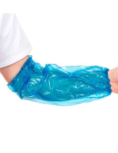 MANGUITO de PE azul 40x20cm, bolsa 1000 unidades
