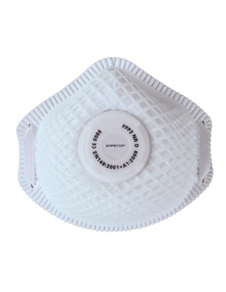 MASCARILLA FFP3 NR D con Válvula y Malla Protectora (pack de 12 unidades)
