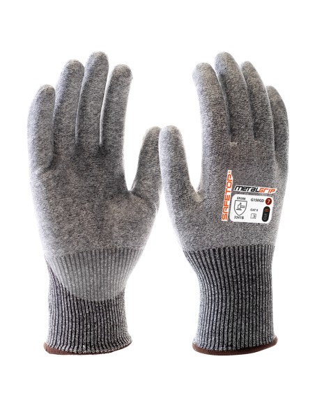 METALGRIP, guante anticorte B flexible gris recubierto palma (pack de 12 prs)