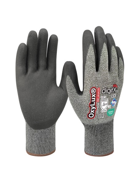 OXYLUX, Guante de nylon-spandex y nitrilo satinizado (pack de 12 prs)