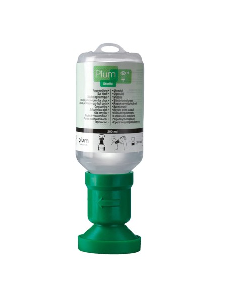 SOLUCIÓN SALINA, botella de 200 ml con cavidad ocular (caja de 12 unidades)