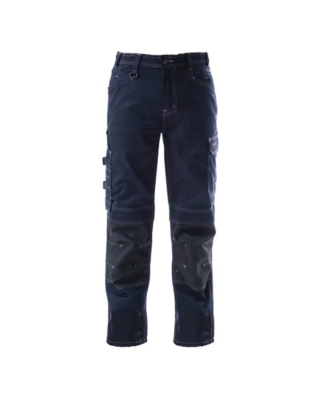 TRIVES, pantalón Stretch algodón Oxford azul