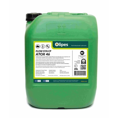ACEITE SINTÉTICO 20LT ATOXICO PAO OLIPES CA-7197720-HAL