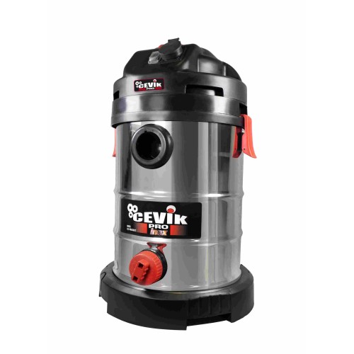 ASPIRADOR CEVIK PRO INOXIDABLE PARA SOLIDOS Y LIQUIDOS 30LITROS CE-PRO30XT